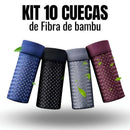 Kit 10 Cuecas de Fibra de Bambu - Ultra Confortável