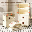 kit 12 Caixas Organizadora Premium – Dobrável, Empilhável e com Rodinhas